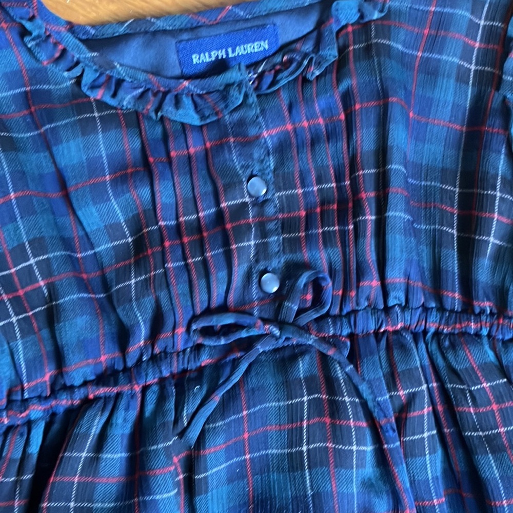 Mint Condition Ralph Lauren Plaid Ruffle Dress 4T - Picture 3 of 6